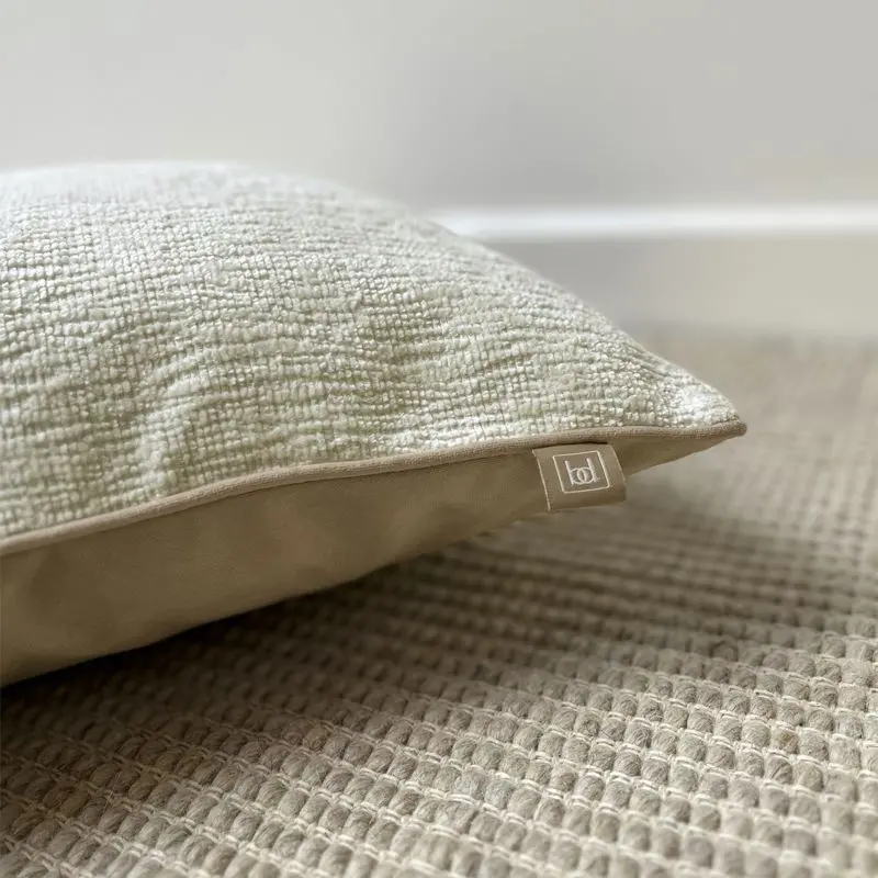 Belgravia Luxe Wave Chenille Cream Cushion 50X50cm 1