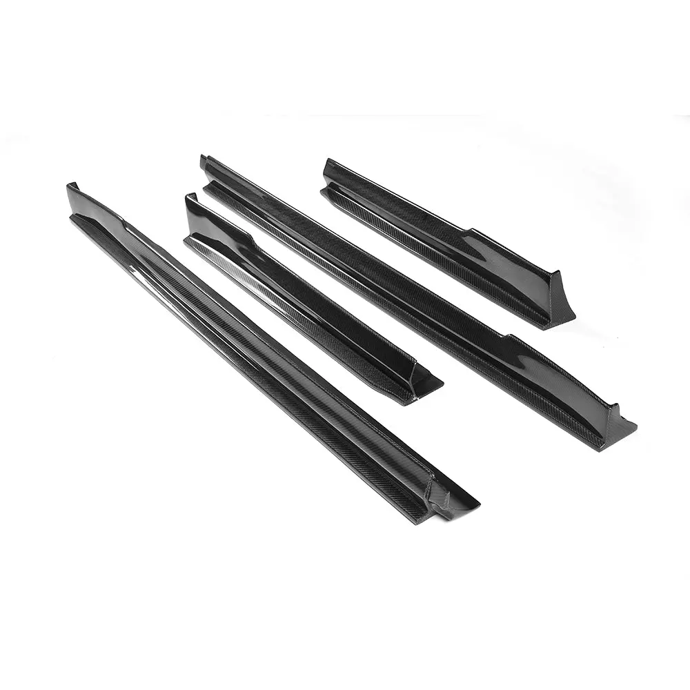 Dynacarbon™️ 4Pcs Carbon Side Skirts For Tesla Model S 2014-2017 1