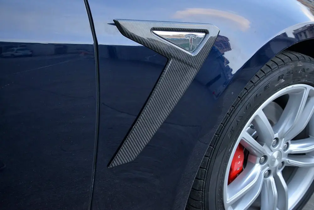 Dynacarbon™️ Carbon Fender Vents For Tesla Model S P85d P100d Sedan 4-Door 2014-2017 1