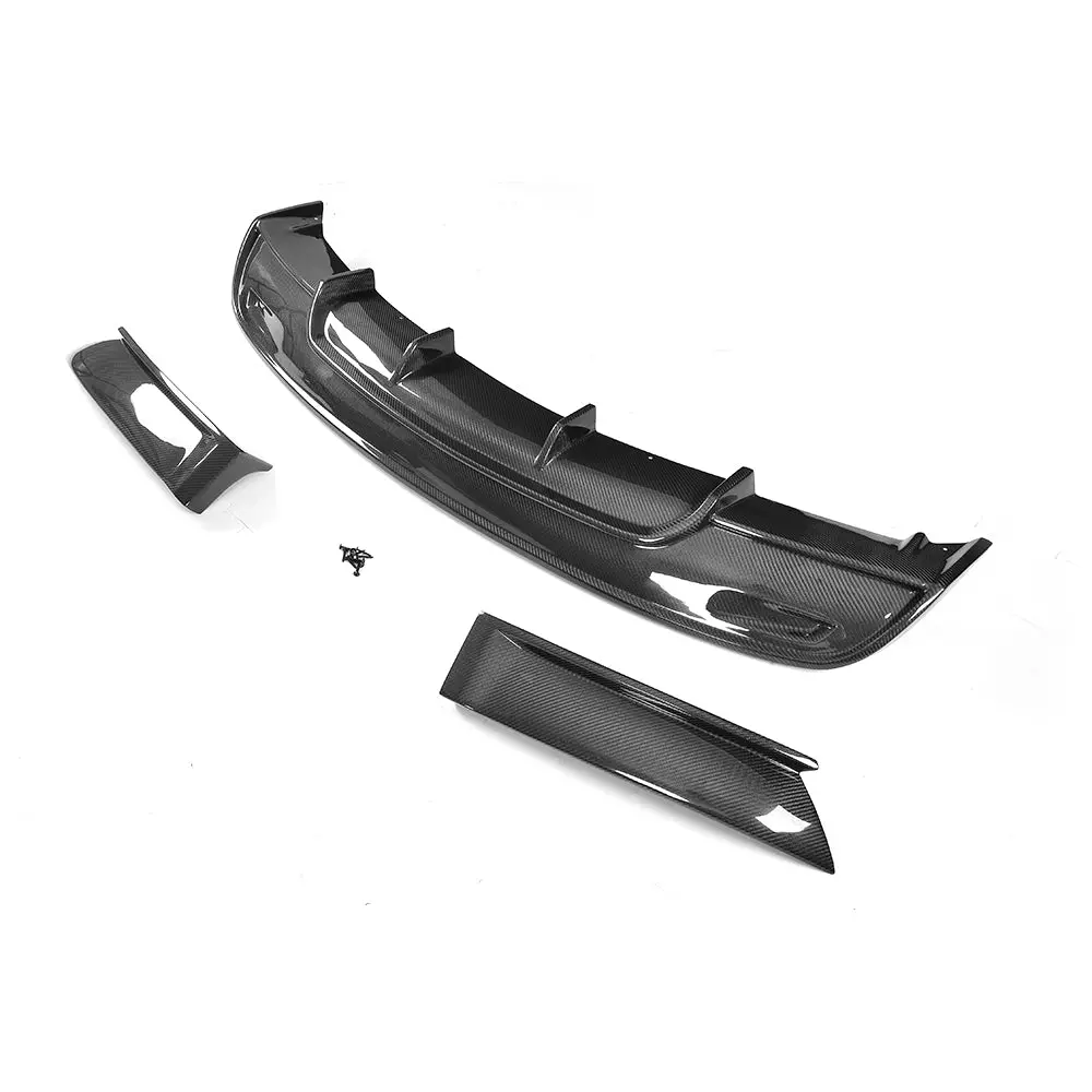 Dynacarbon™️ Carbon Rear Bumper Diffuser With Splitters For Tesla Model S 2016-2017 1