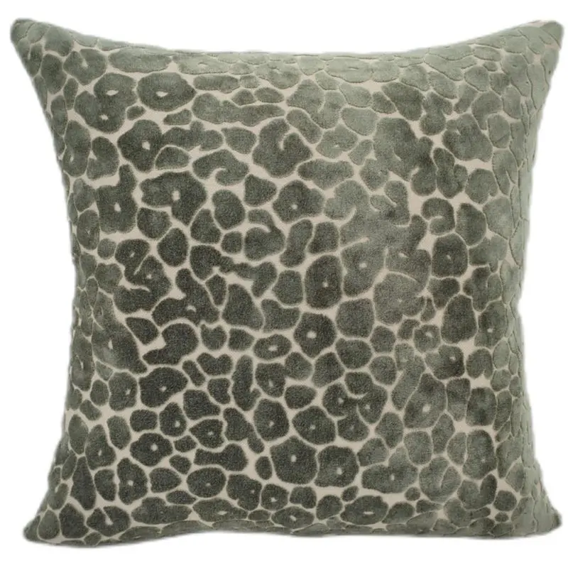 Malini Spoton Sage Leopard Print Cushion 1