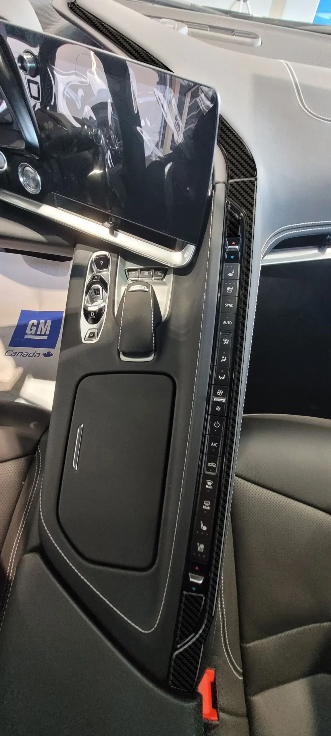 Dynacarbon™️ Carbon Console Switches And Upper Trim For Chevrolet Corvette 2020-2025 2