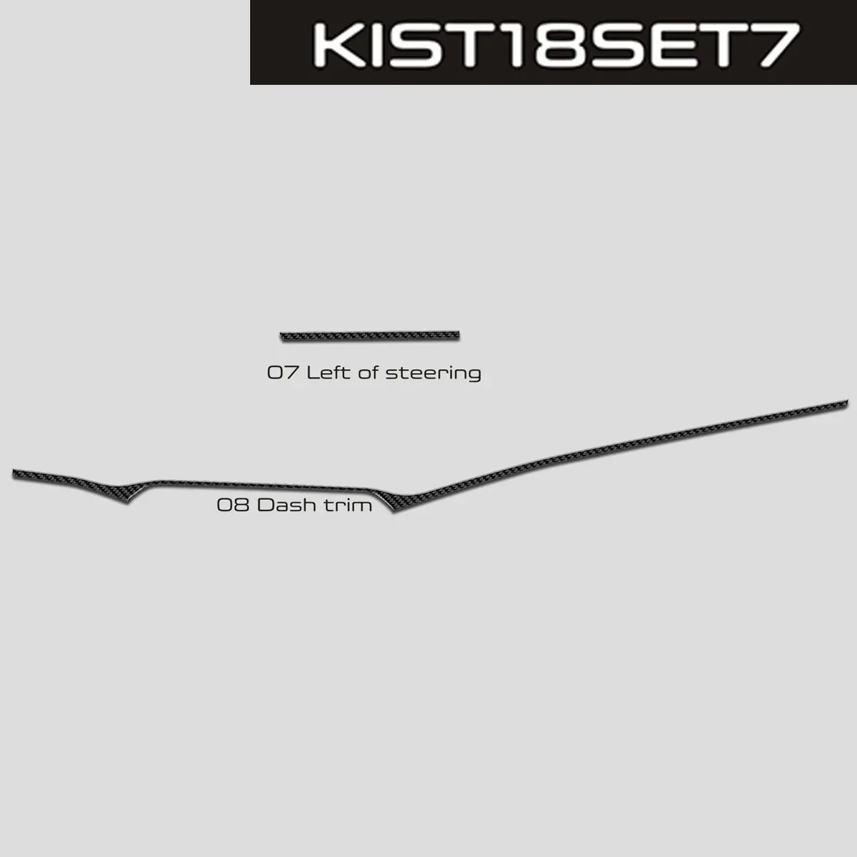 Dynacarbon™️ Carbon Dash Dash Stripe For Kia Stinger 2018-2022 1