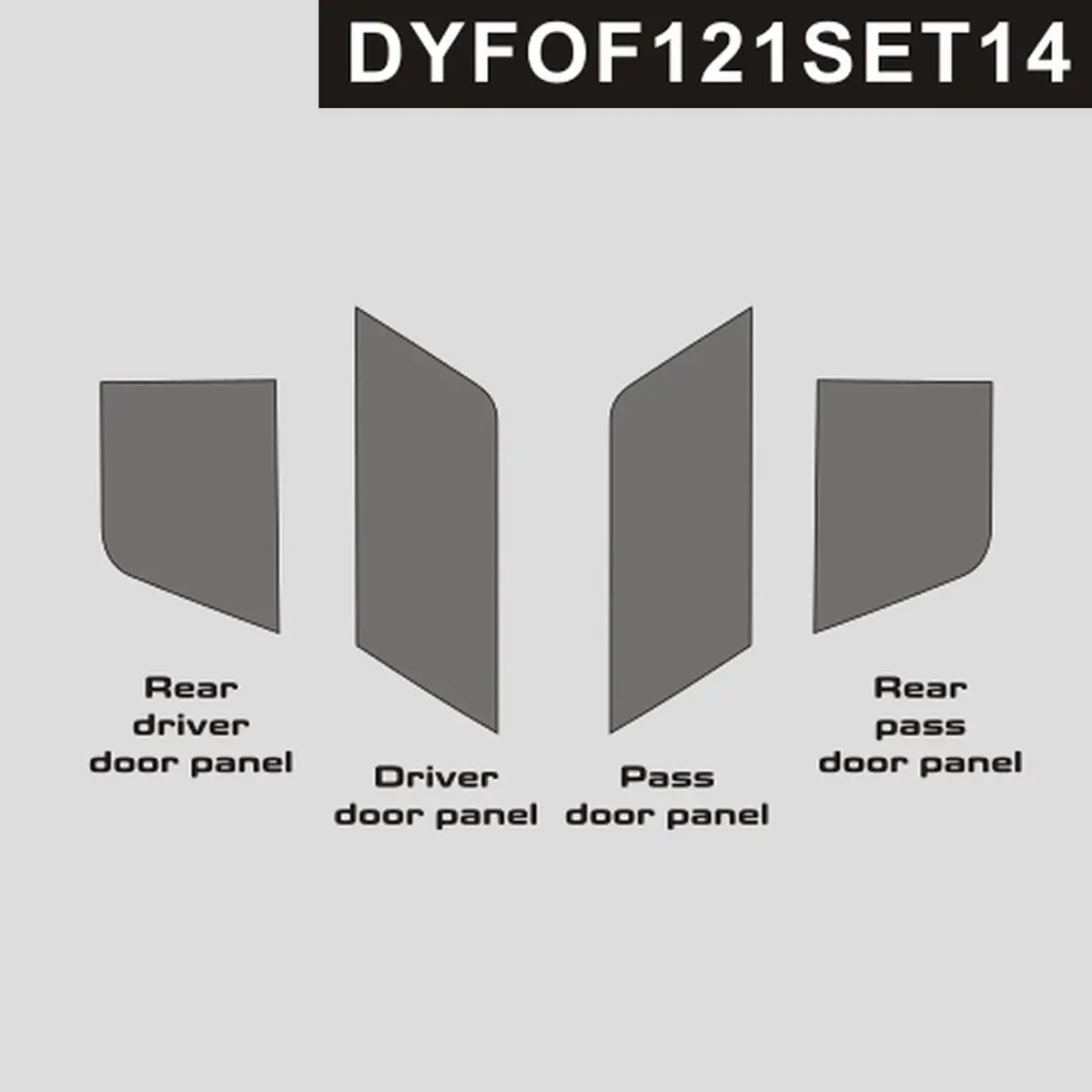 Dynacarbon™️ Carbon Upper Door Panel Trims For Supercrew Models For Ford F-150 2021-Up 1