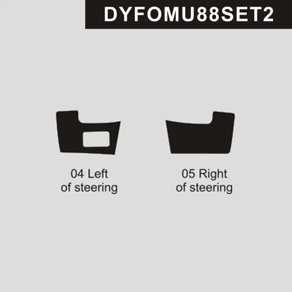 Dynacarbon™ Left And Right Of Steering Wheel Trim For Ford Mustang 1988-1993 1