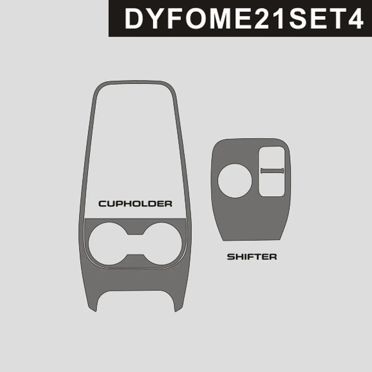 Dynacarbon™️ Carbon Fiber Shifter And Cupholder For Ford Mustang Mach E 2021-2026 1