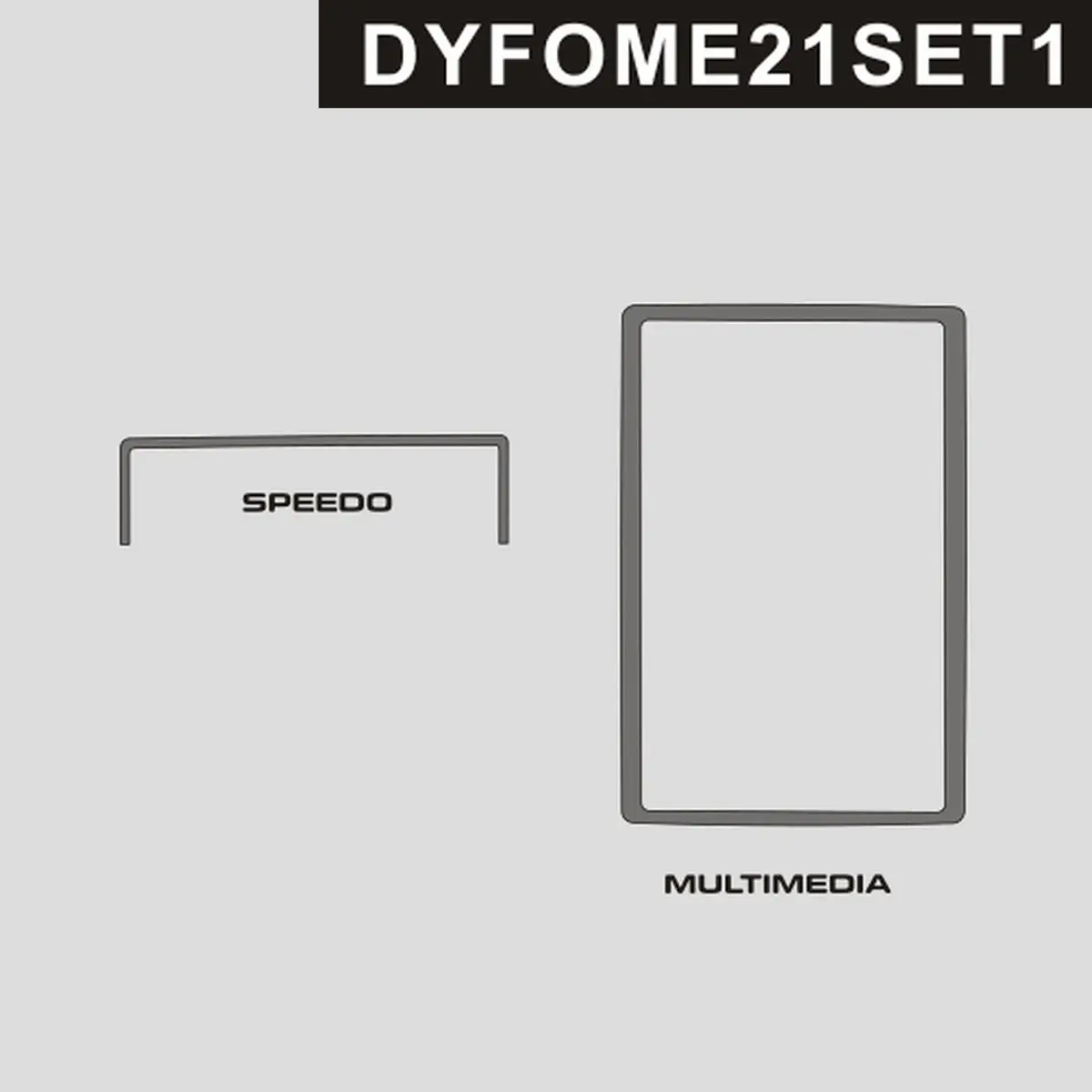 Dynacarbon™️ Carbon Fiber Speedo Screen And Multimedia Screen For Ford Mustang Mach E 2021-2026 1