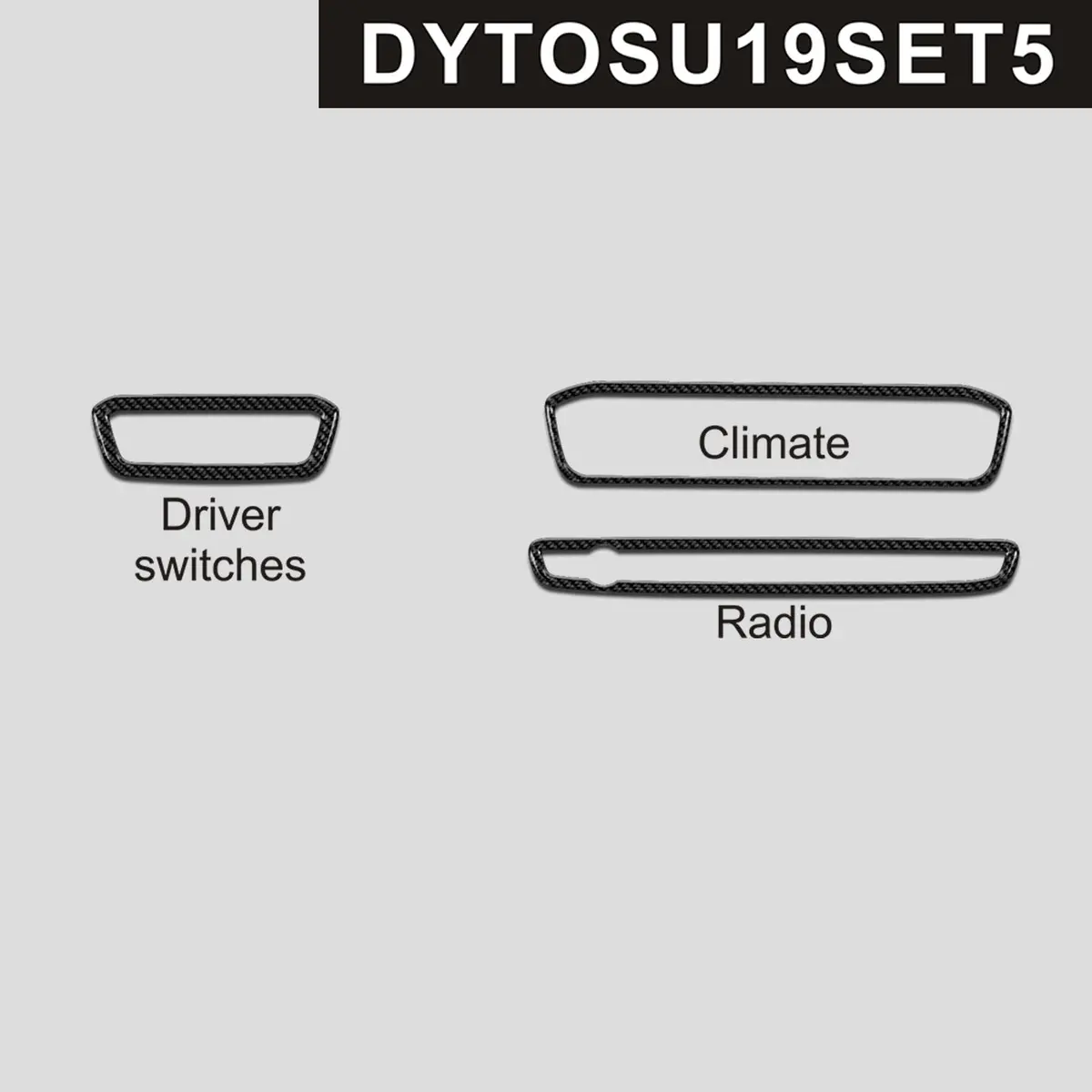 Dynacarbon™️ Carbon Fiber Switches, Climate And Radio Control Trim Toyota Supra 2019-2023 1