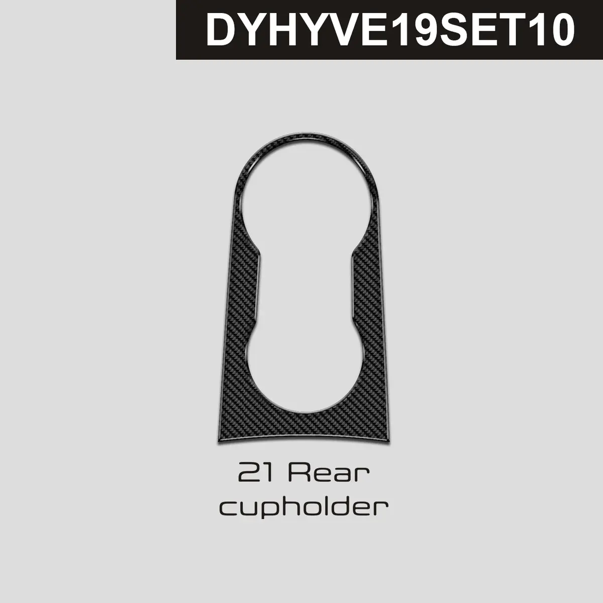 Dynacarbon™️ Carbon Rear Cupholder Trims For Hyundai Veloster 2019-2022 1
