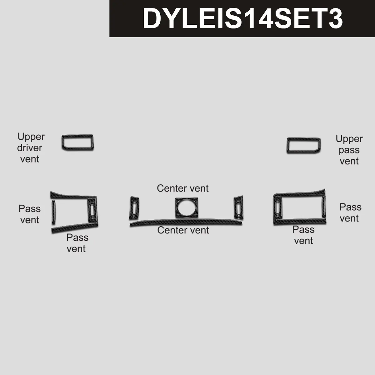 Dynacarbon™️ Carbon Dash And Upper Vents For Lexus Is 2014-2020 1