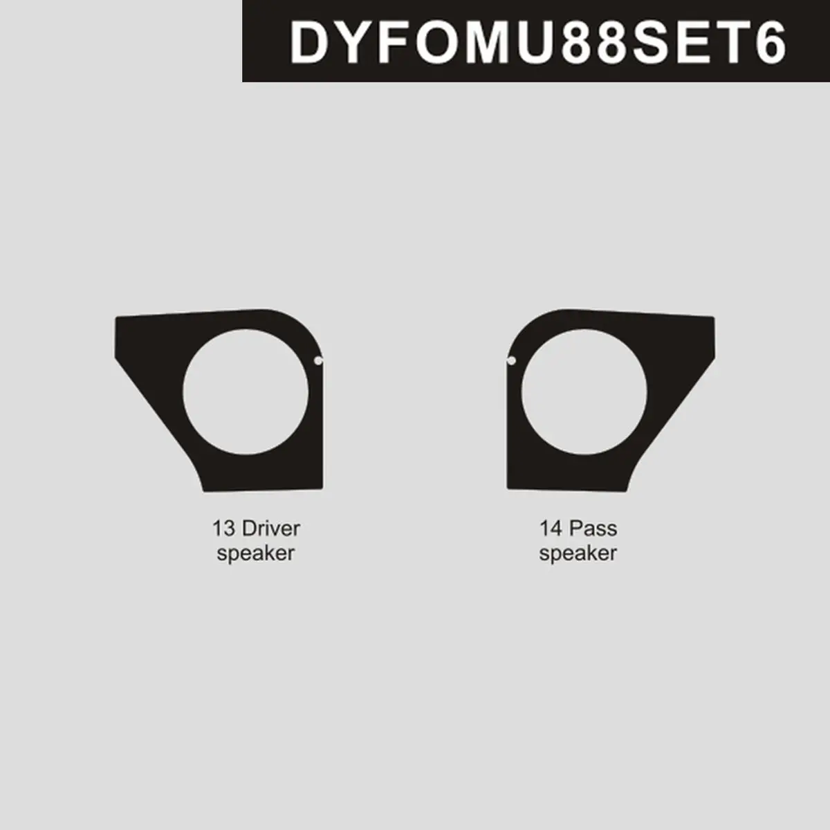 Dynacarbon™ Door Speakers Trim For Ford Mustang 1988-1993 1