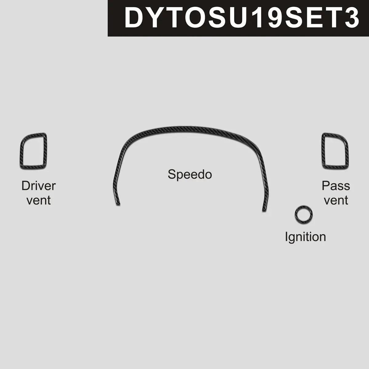 Dynacarbon™️ Carbon Fiber Speedo, Vents And Ignition Trim Toyota Supra 2019-2023 1