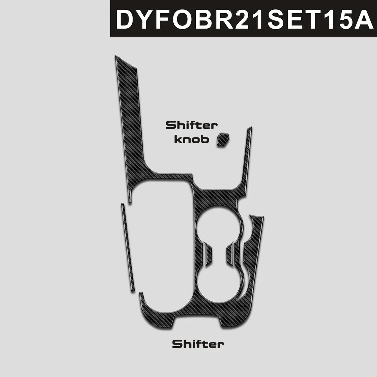 Dynacarbon™️ Carbon Fiber Shifter Console For Ford Bronco 2021-2024 1