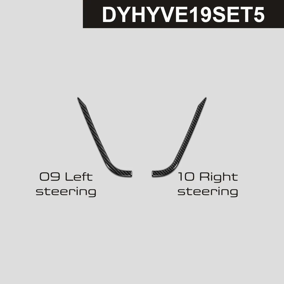 Dynacarbon™️ Carbon Steering Wheel Trims For Hyundai Veloster 2019-2022 1
