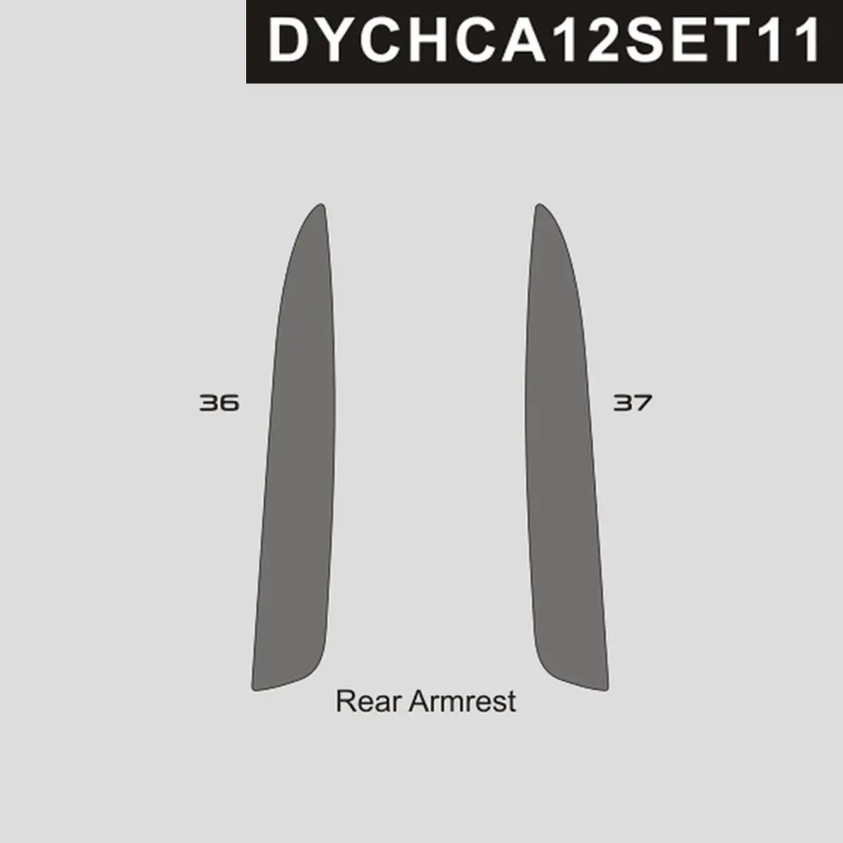 Dynacarbon™️ Carbon Rear Armrests Trim For Chevrolet Camaro 2012-2015 1