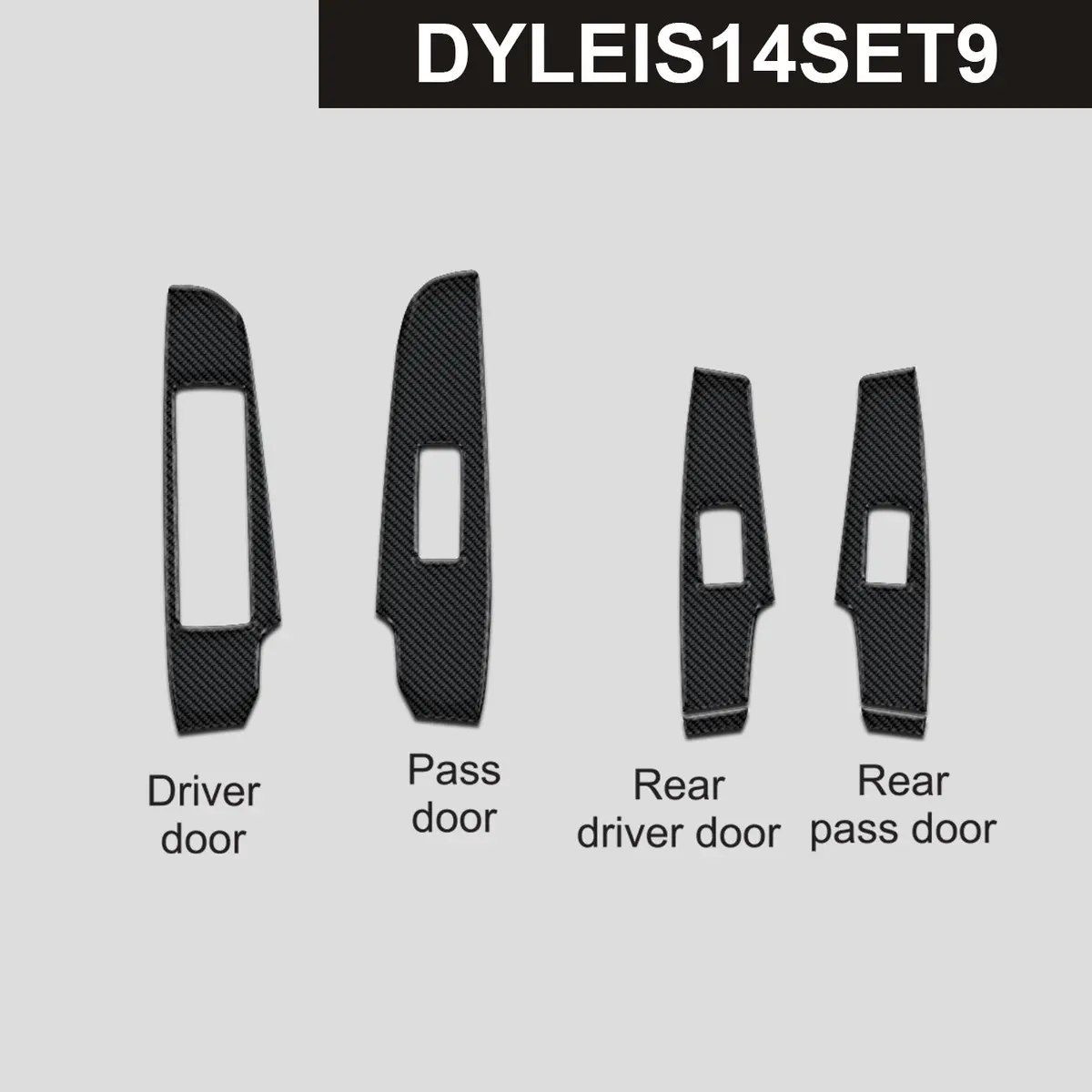 Dynacarbon™️ Carbon Window Control Panel Trim For Lexus Is 2014-2020 1