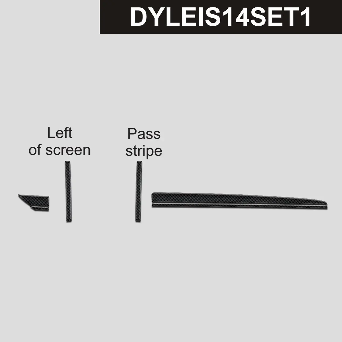 Dynacarbon™️ Carbon Dash Stripes And Screen For Lexus Is 2014-2020 1