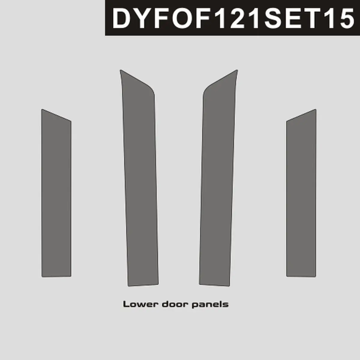 Dynacarbon™️ Carbon Door Panels Trims For Supercrew Models For Ford F-150 2021-Up 1