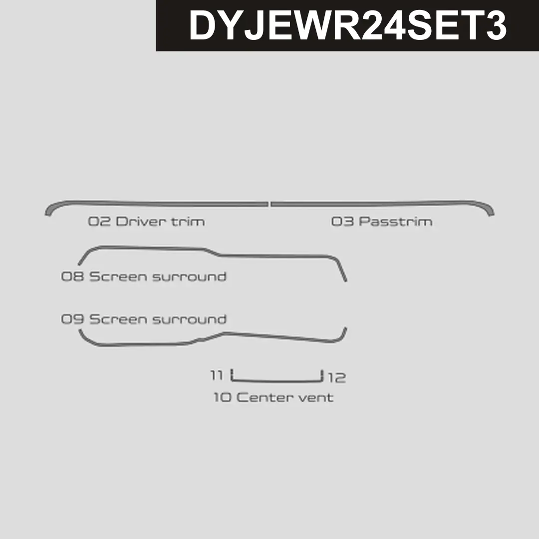 Dynacarbon™️ Carbon Fiber Passenger Trim Plain For Jeep Wrangler 2024-2025 1