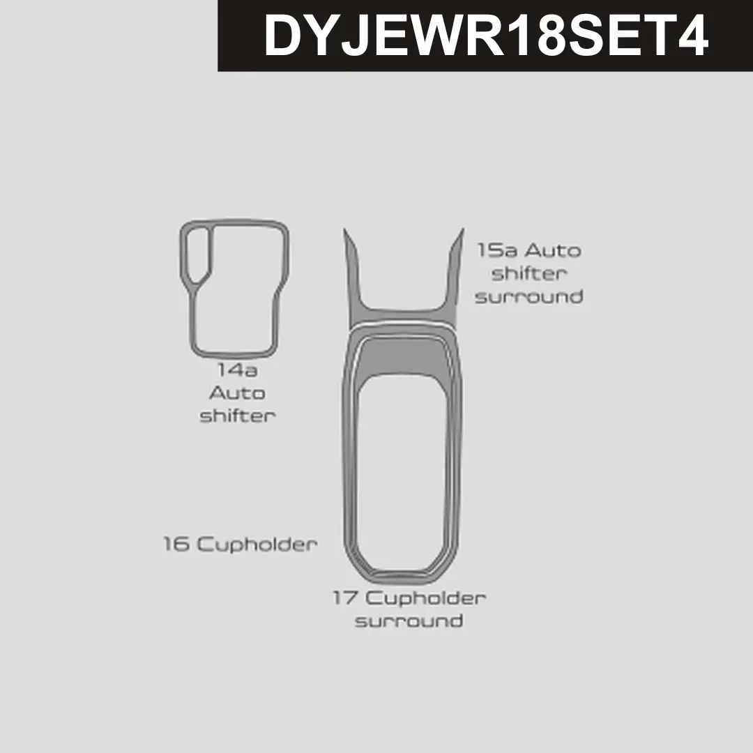 Dynacarbon™️ Carbon Fiber Center Shifter Console For Jeep Wrangler 2018-2025 1