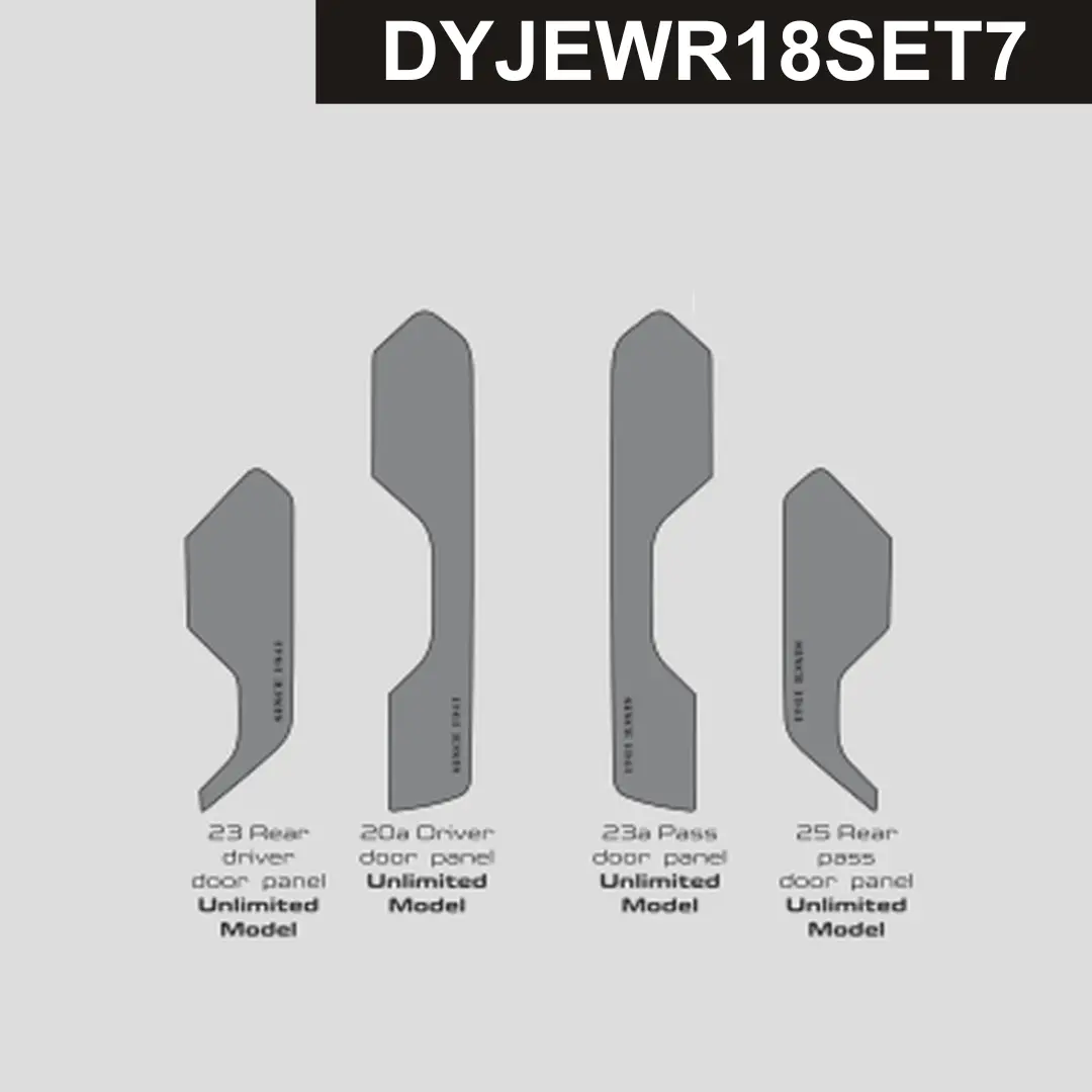 Dynacarbon™️ Carbon Fiber Door Panels Unlimited Model Only For Jeep Wrangler 2018-2025 1