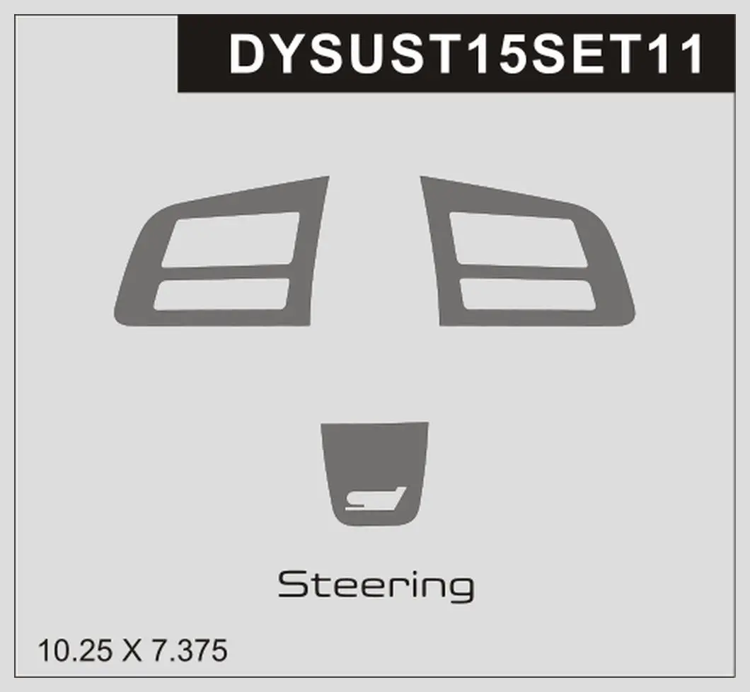Dynacarbon™ 3Pcs Carbon Fiber Steering Trim For Subaru Wrx Sti 2015 1