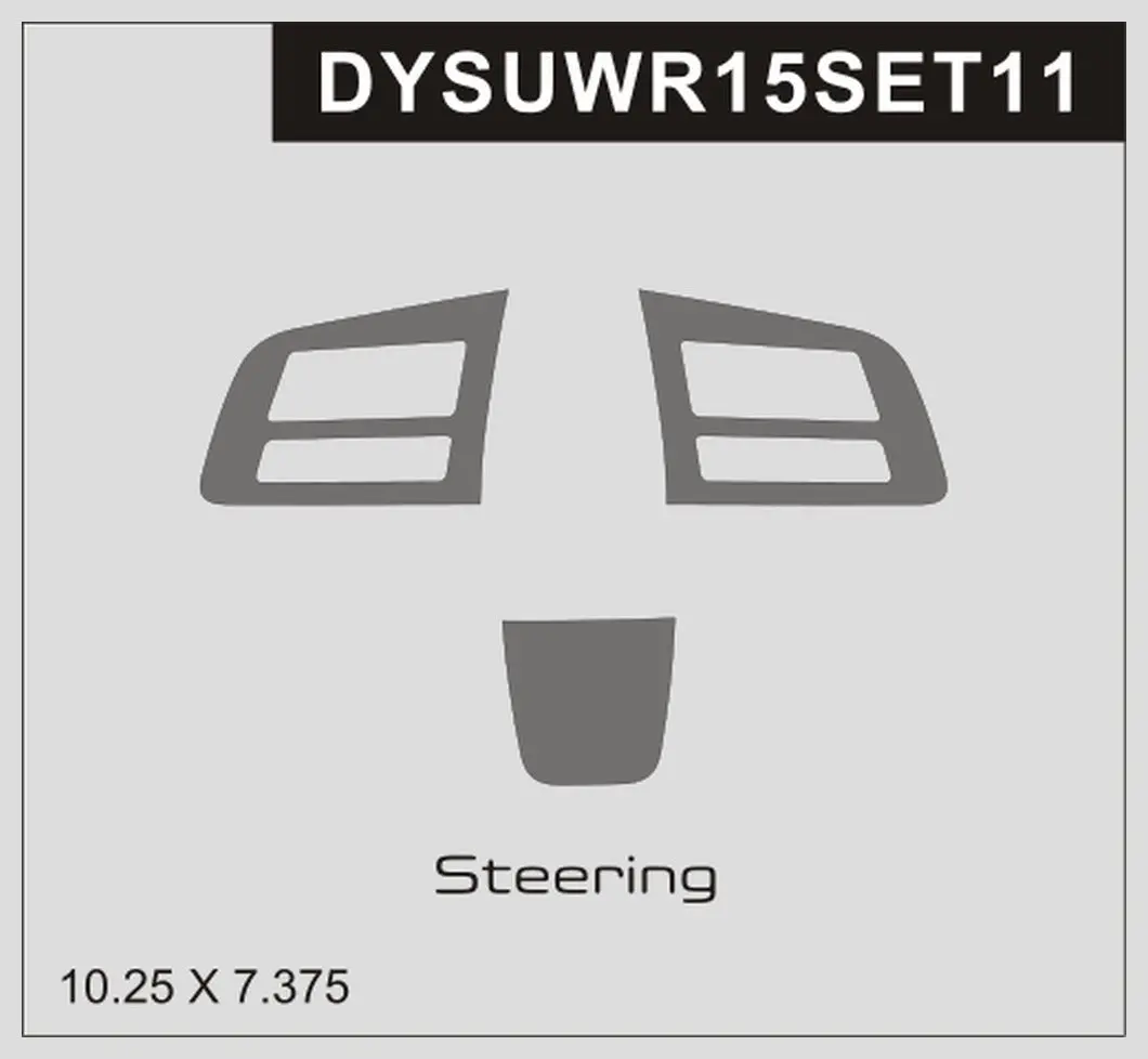 Dynacarbon™ 3Pcs Carbon Fiber Steering Trim For Subaru Wrx 2015 1