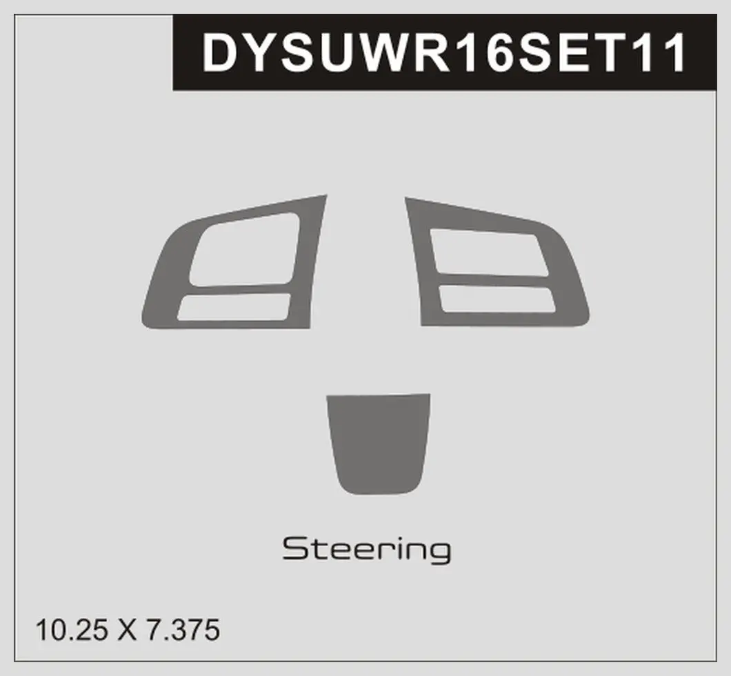 Dynacarbon™ 3Pcs Carbon Fiber Steering Trim For Subaru Wrx 2016-2021 1