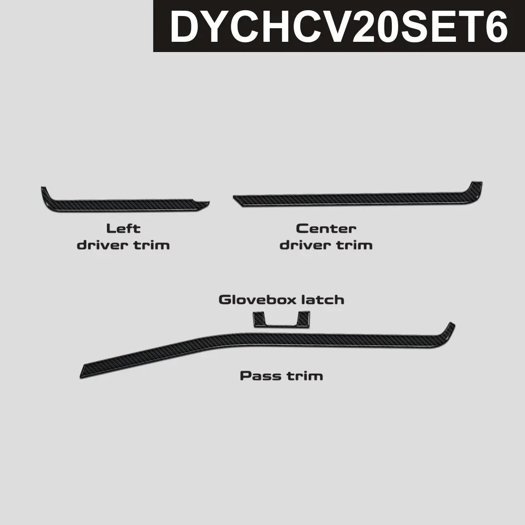Dynacarbon™️ Carbon Dash Trim Stripes For Chevrolet Corvette 2020-2025 1