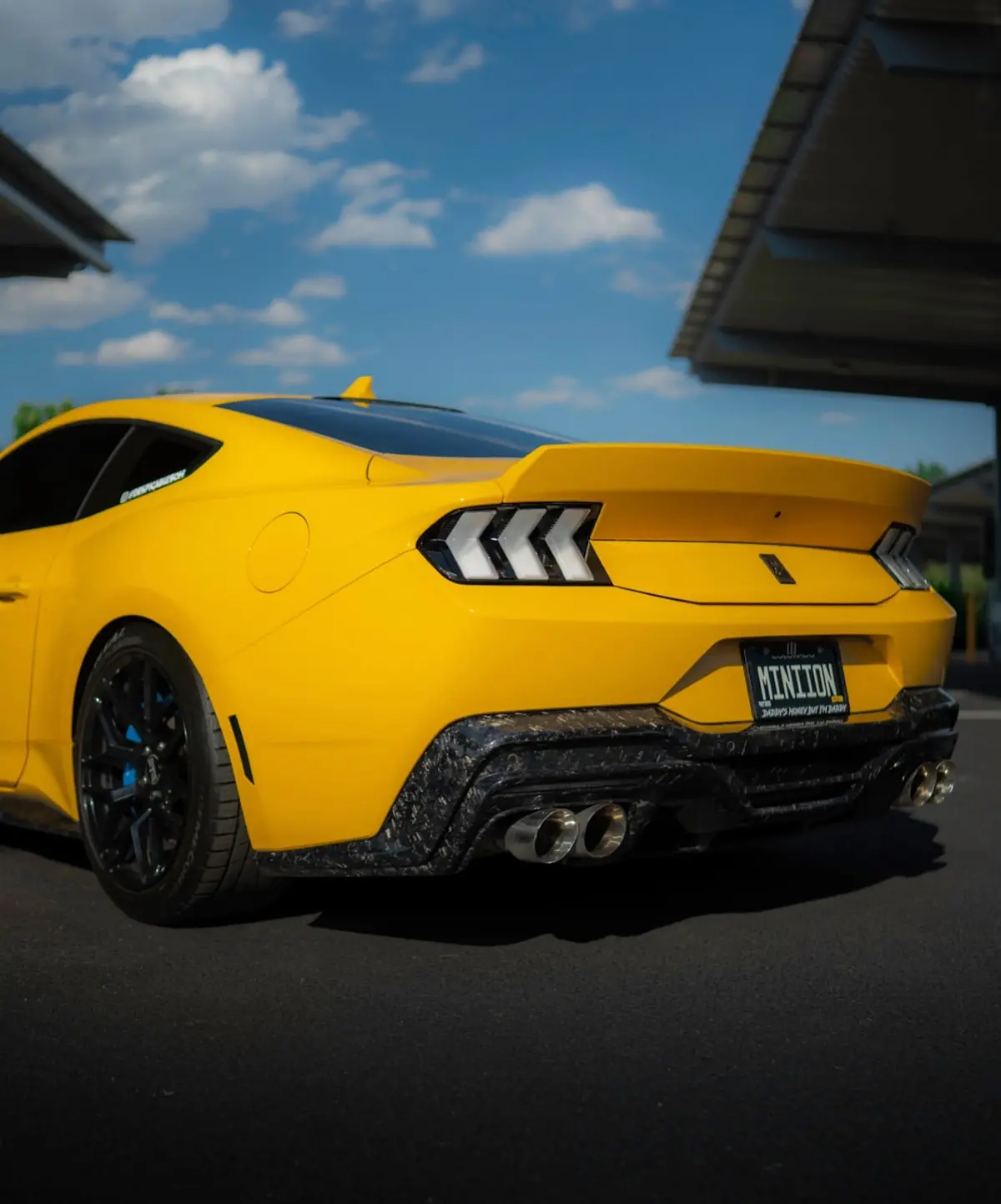 Dynacarbon™️ Carbon Rear Diffuser For Ford Mustang Dark Horse 2024-2026 2