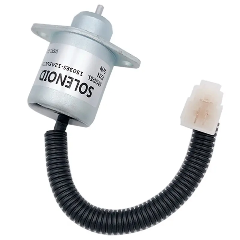 12V 1661660010 Fuel Stop Solenoid Valve Fits For Kubota B1700 B1700e B21 B2100 B2100d Bx2200 B2400 1