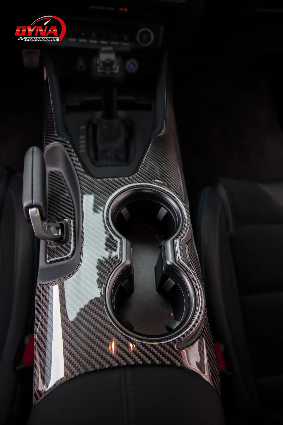 Dynacarbon™ Carbon Lhd Full Center Console Shifter Trim For Ford Mustang 2024-2026 1