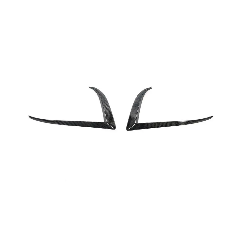 Dynacarbon™️ Carbon Front Bumper Fins For Tesla Model S 2021-2022 1