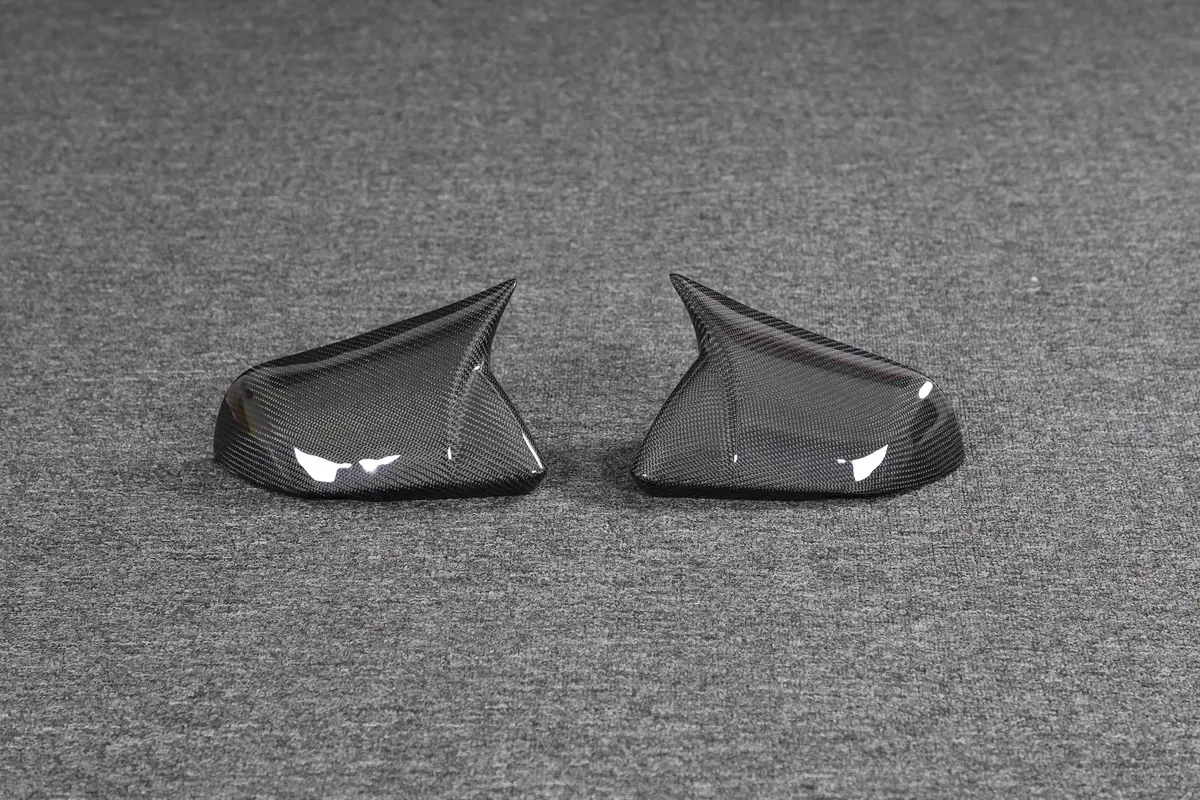 Dynacarbon™️ Carbon Side Mirror Cover With Lane Assist For Ford Mustang 2015-2023 1