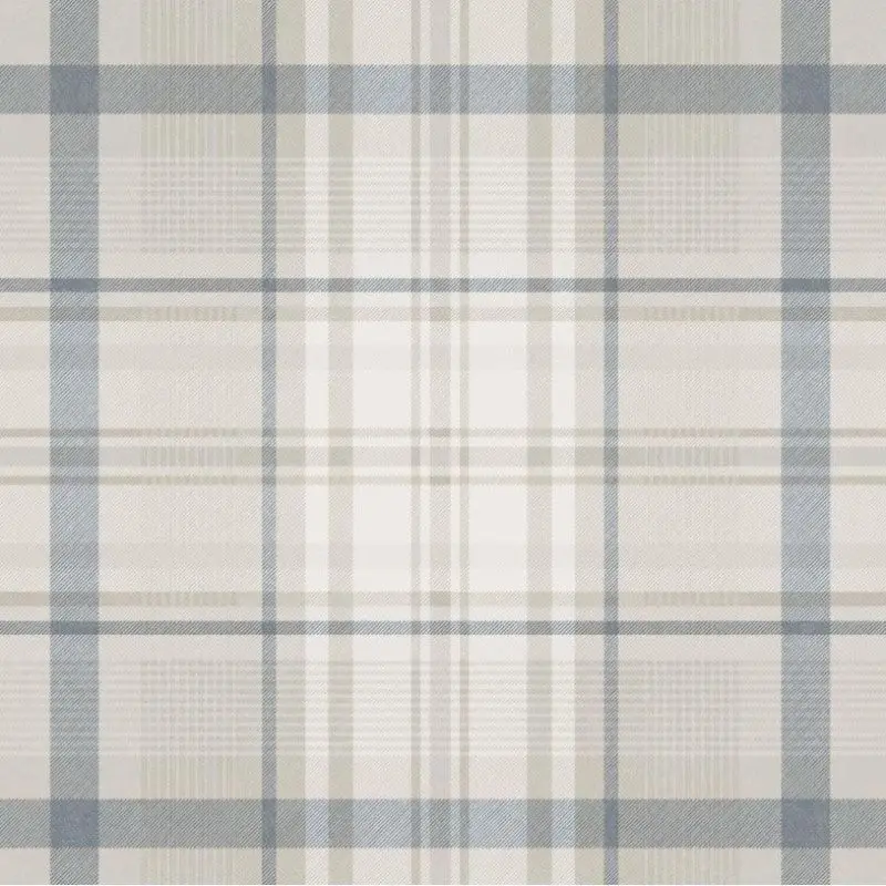 Kirkham Check Wallpaper - Navy Sample 1