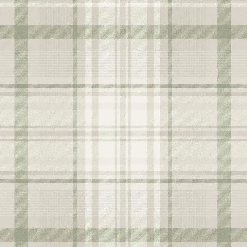 Kirkham Check Wallpaper - Green Sample 1