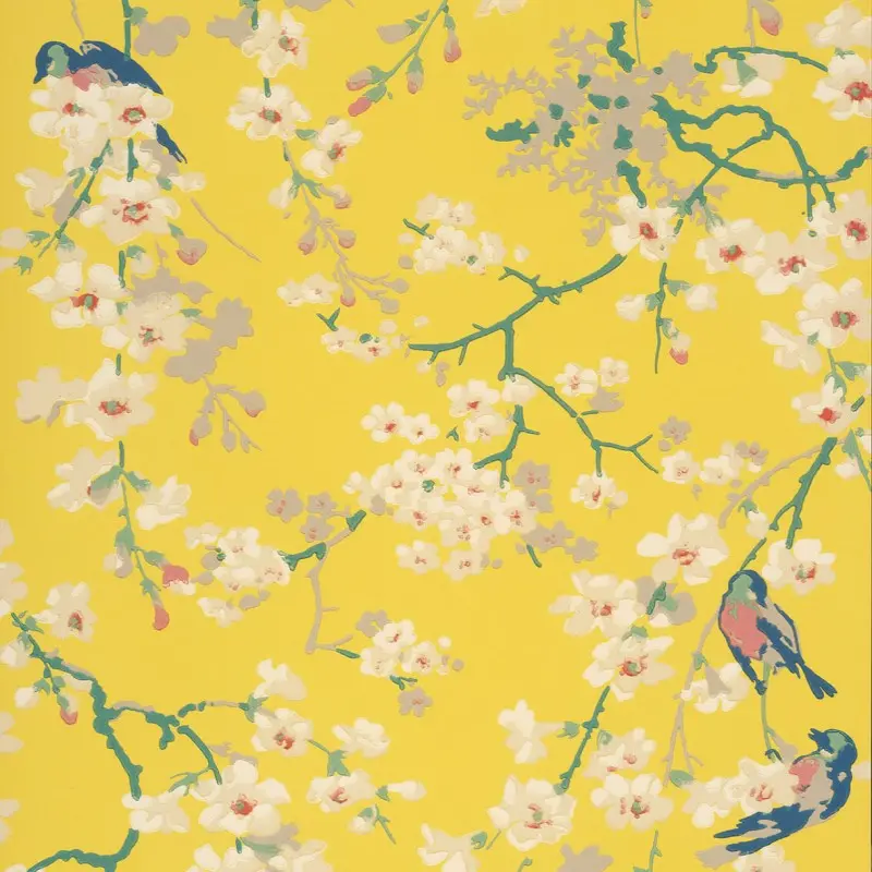 Little Greene Massingberd Blossom Wallpaper Sample - Yellow 1