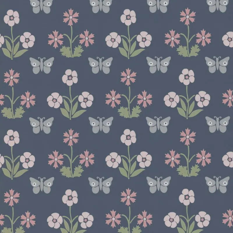 Little Greene Burges Butterfly Wallpaper 1