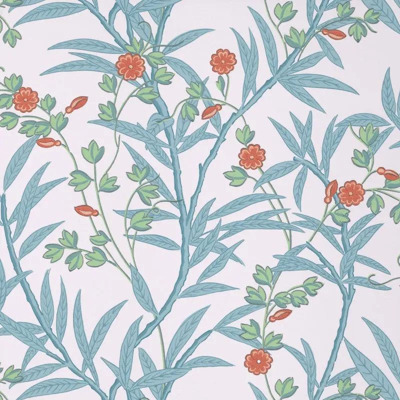 Little Greene Bamboo Floral Wallpaper Sample - Heat 1