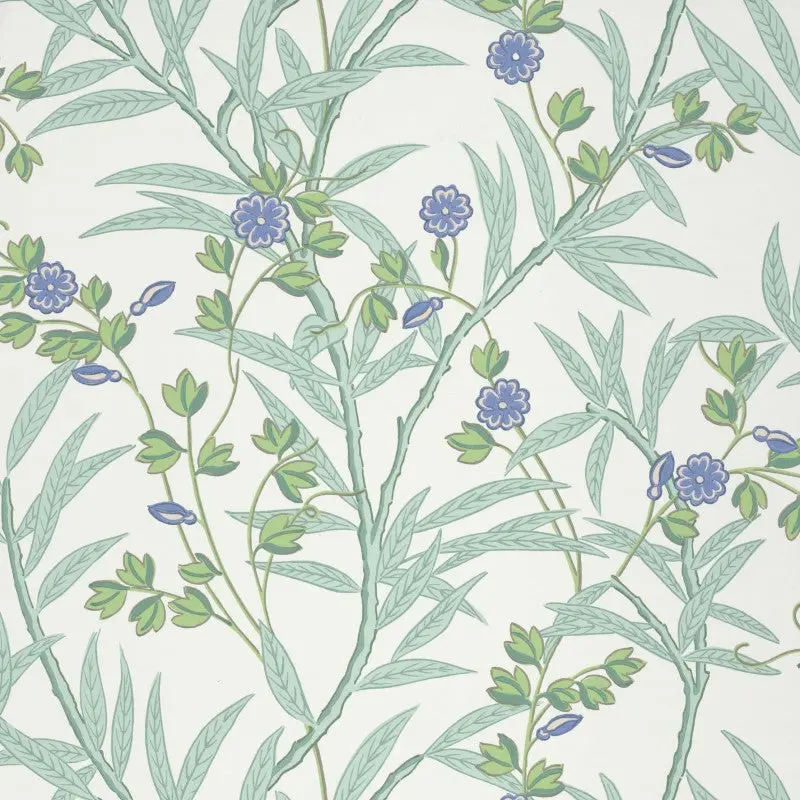 Little Greene Bamboo Floral Wallpaper Sample - Mambo 1