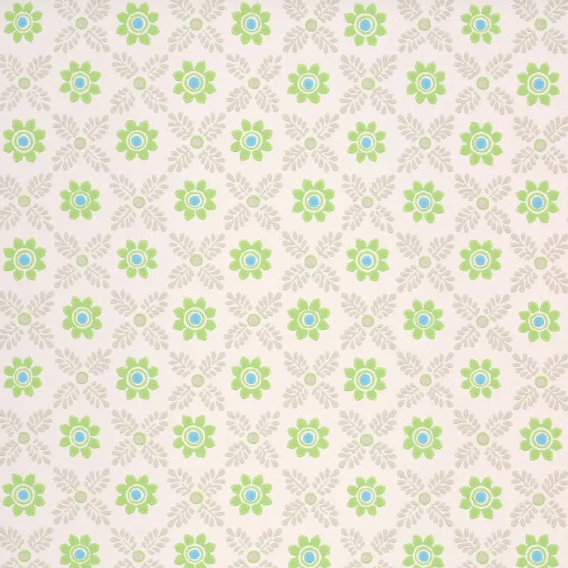 Little Greene Ditsy Block Wallpaper Sample - Phthalo 1