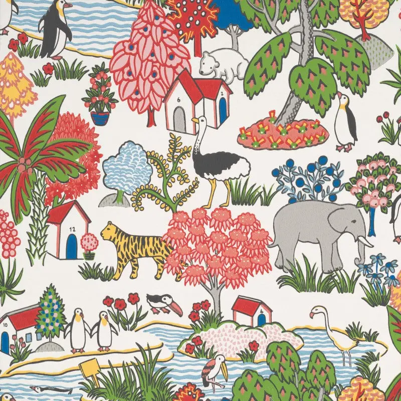 Little Greene Animal Kingdom Wallpaper Sample - Atomic 1