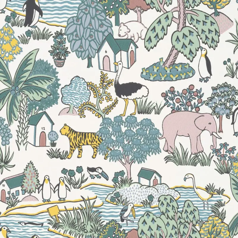 Little Greene Animal Kingdom Wallpaper Sample - Florence 1