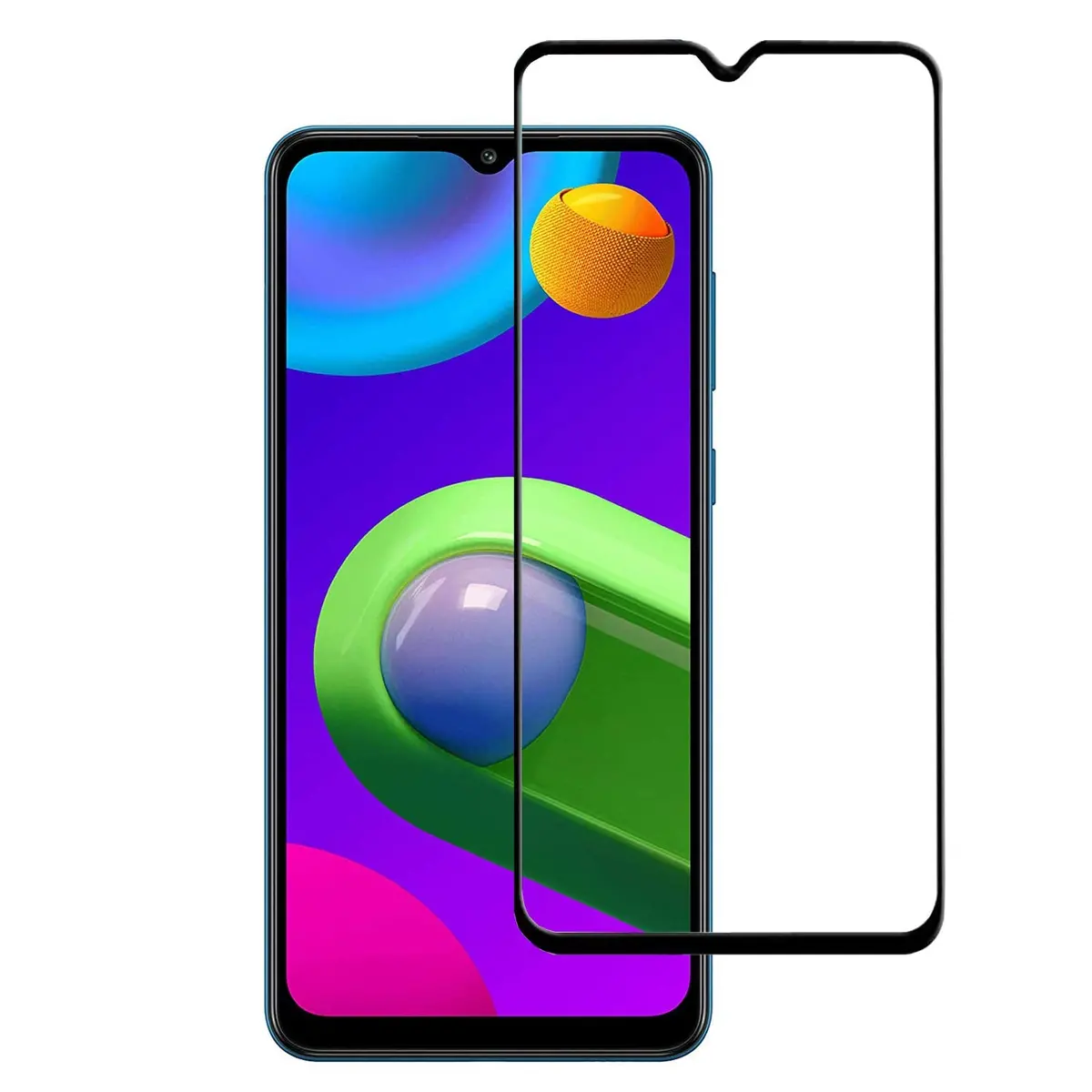 Dealsplant Premium Quality Super D Full Temper Glass For Samsung Galaxy M02s 1