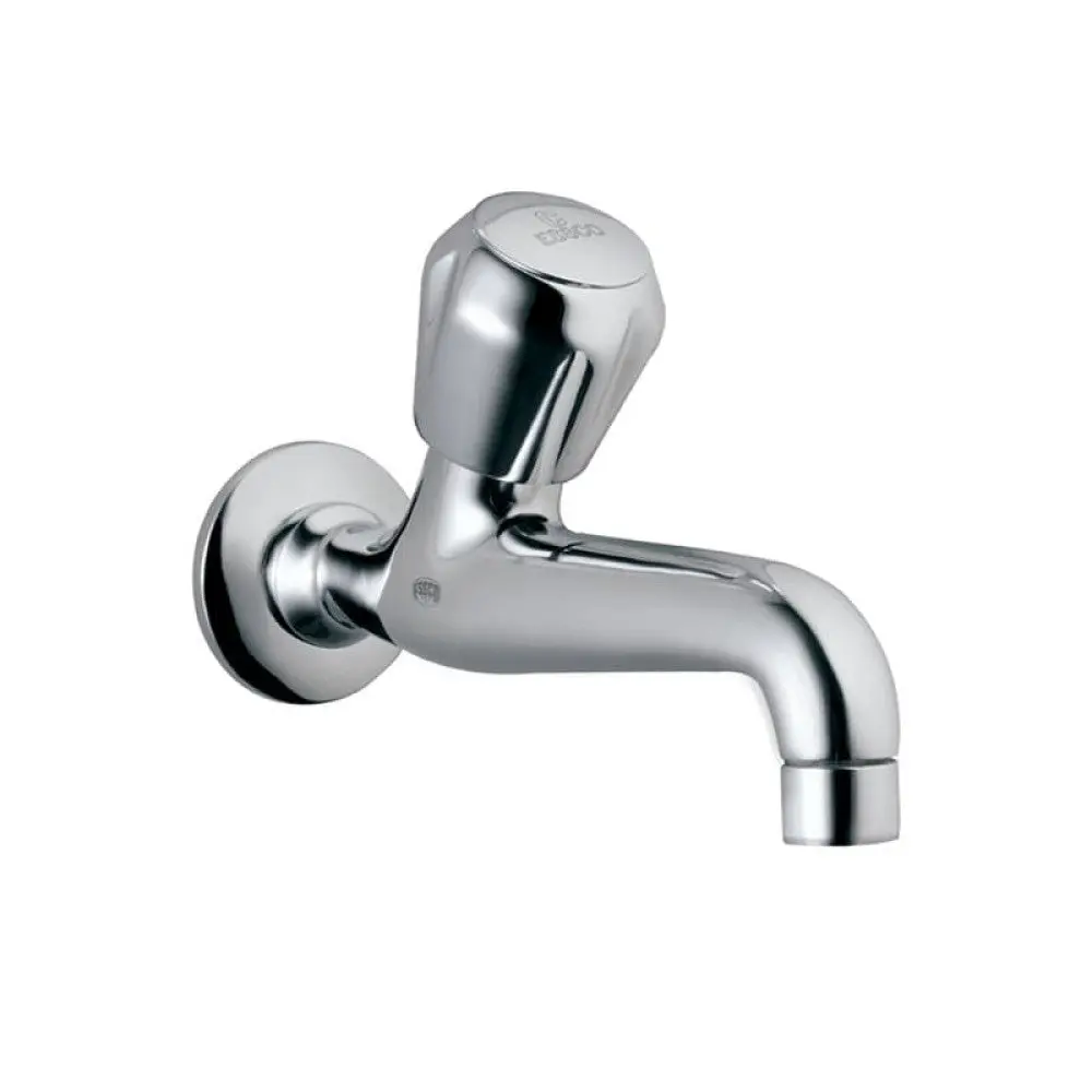 Essco Marvel  Long Body Bib Cock With Wall Flange And Aerator  Mqt-Chr-512Kn 1