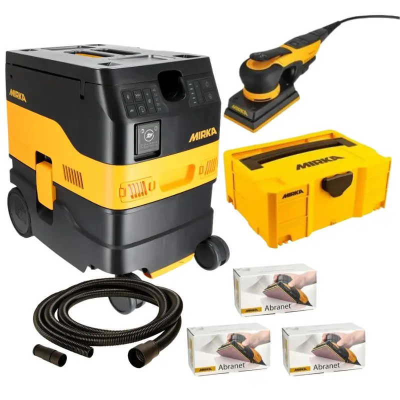 Mirka Deos Ii & Dexos Dust Extractor Sanding Bundle 1