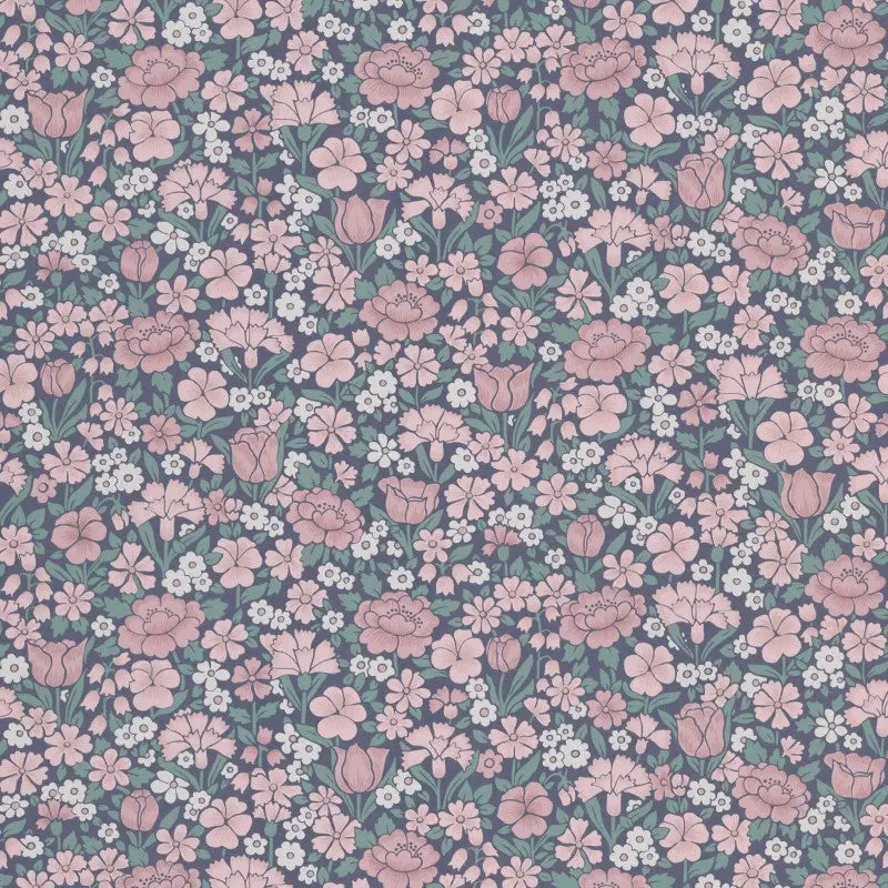Little Greene Spring Flowers Wallpaper Sample - Juniper 1