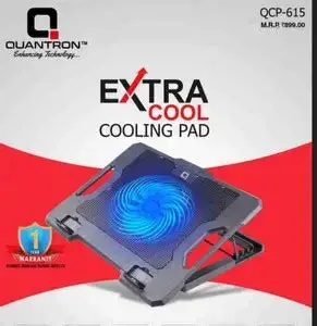 Quantron Extra Cool Qcp-615 Expert Cooling Pad, Comfort View, Folding Stand, Multi-Size Use, Holding Heat Dissipation (Single Fan) 1