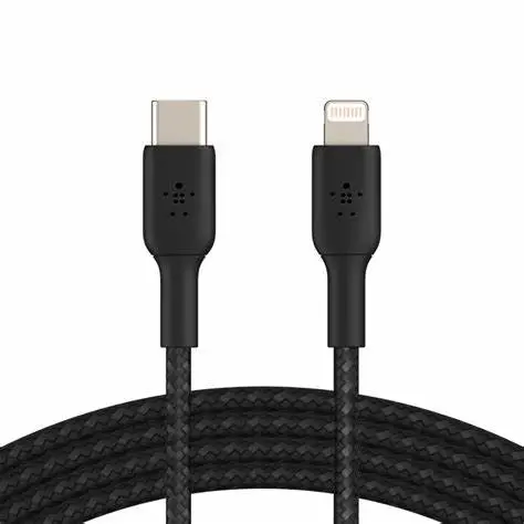 Transton Braided Usb-C To Lightning Cable (1M / 3.3Ft, Black) 1