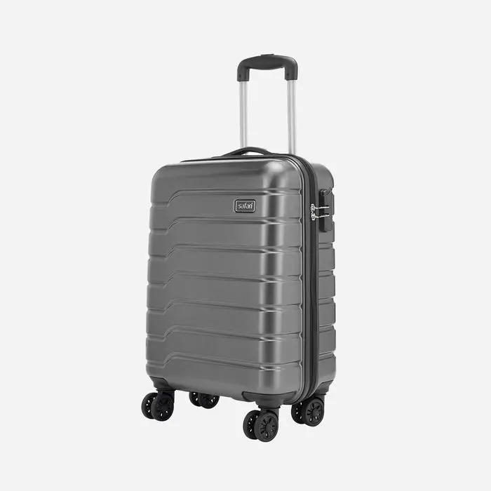 Safari Ozone Gun Metal Trolley Bag With Dual Wheels 1